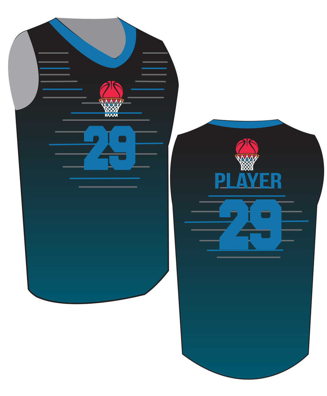 Custom Single Sided Basketball Jersey